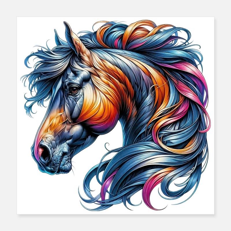 Cheval Poster 40 x 40 cm