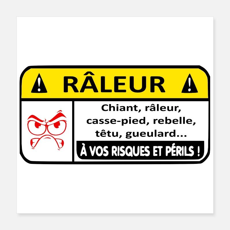 Danger Râleur Poster 40 x 40 cm