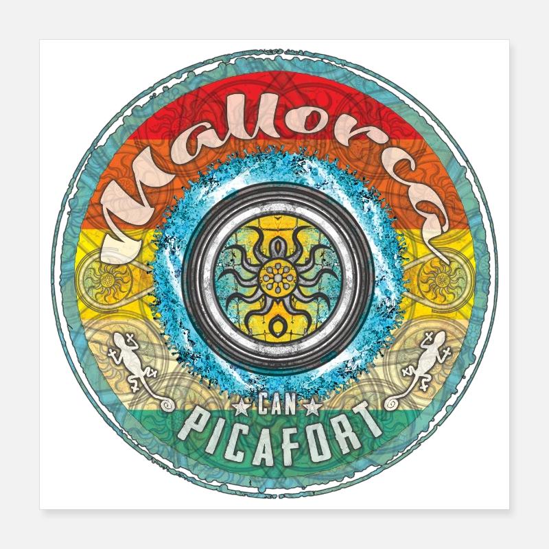 Mallorca Balearen can picafort Poster 40x40 cm