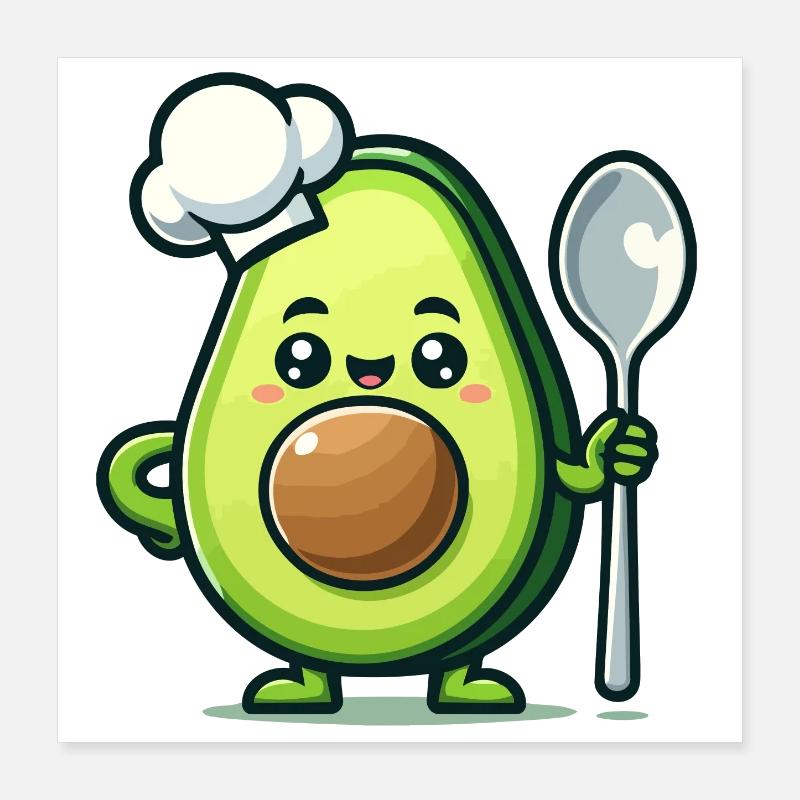 Chef Avocuddle : le génie gourmet du guacamole Poster 40 x 40 cm