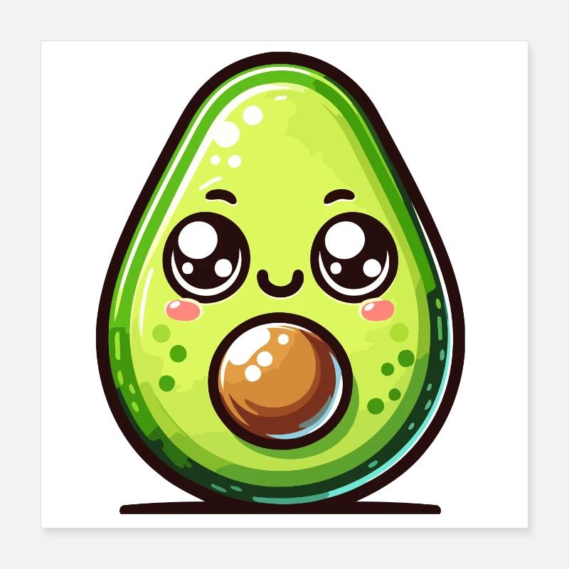 Avocado Adore: Das süßeste Stück Leben Poster 40x40 cm