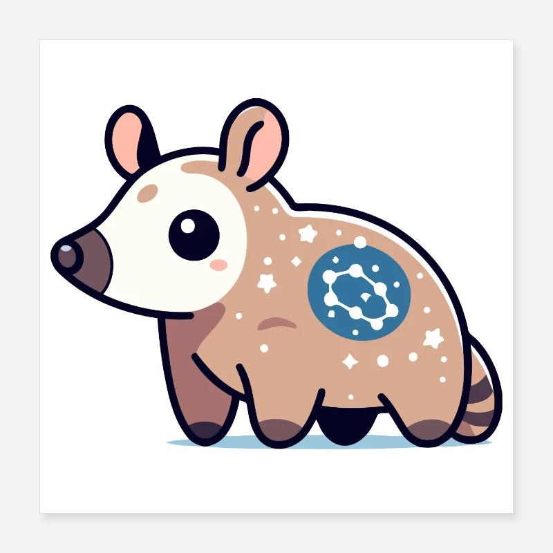 Stellar plettet Opossum: Kosmisk Forager Poster 40x40 cm