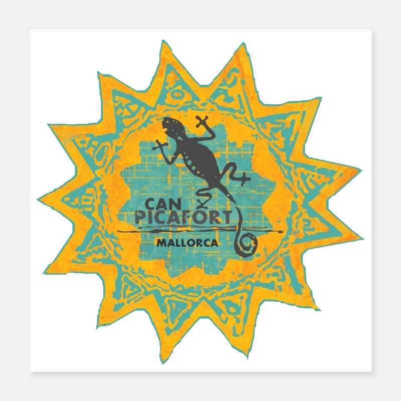 Can Picafort Mallorca Sun Poster 40 x 40 cm