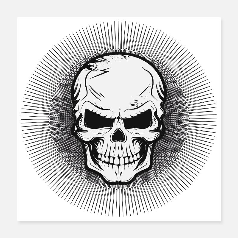 Radiant Skull,Skull,Skull Drawing Poster 16" x 16" (40x40 cm)