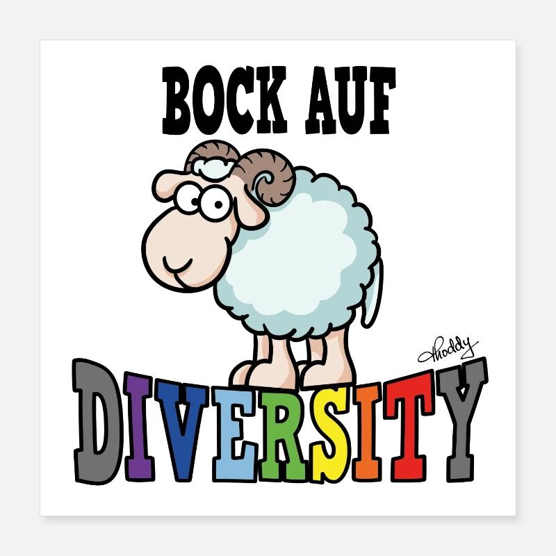 Bock auf Diversity Poster 40x40 cm