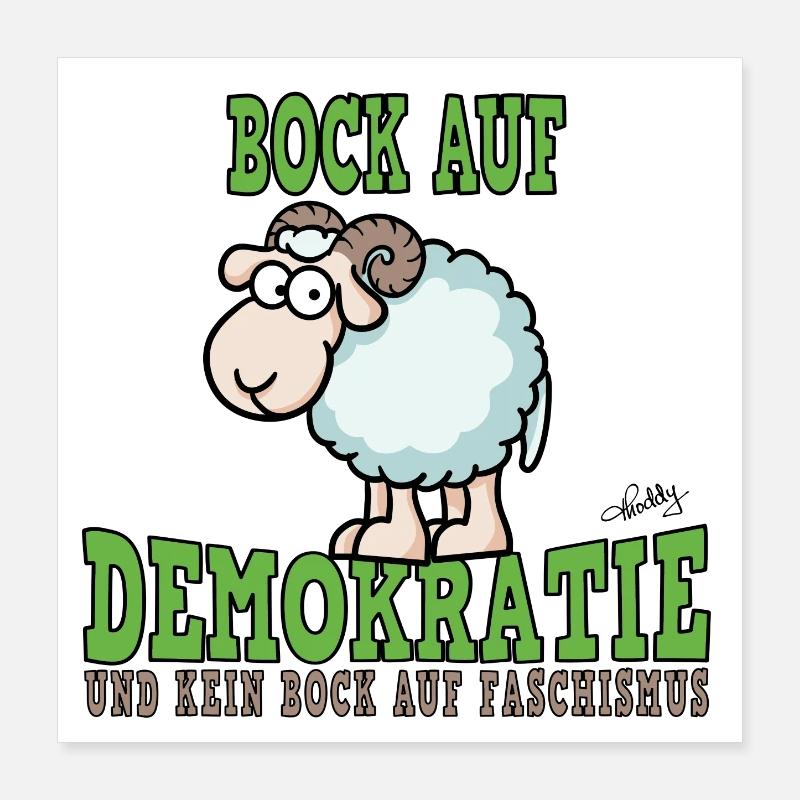 Bock auf Demokratie Poster 40x40 cm
