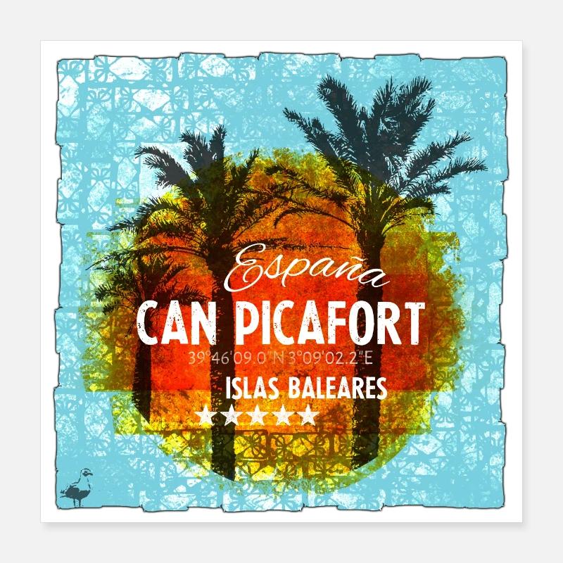 Can Picafort Poster 40x40 cm