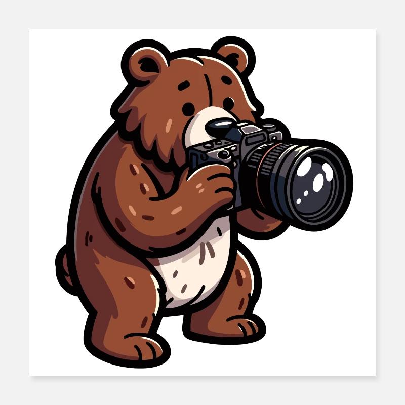Shutterbear : le photographe de la nature sauvage Poster 40 x 40 cm