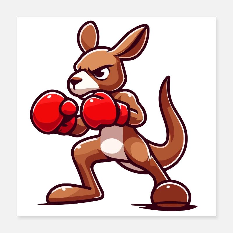 Kanga Punch : Le Roo de la boxe Poster 40 x 40 cm