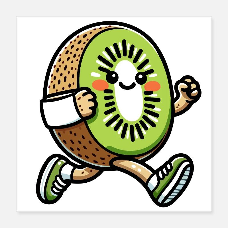 Kiwi Kicker: Der Swift Slice Poster 40x40 cm