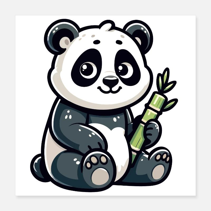 Bamboo Buddy: Der Content-Panda Poster 40x40 cm