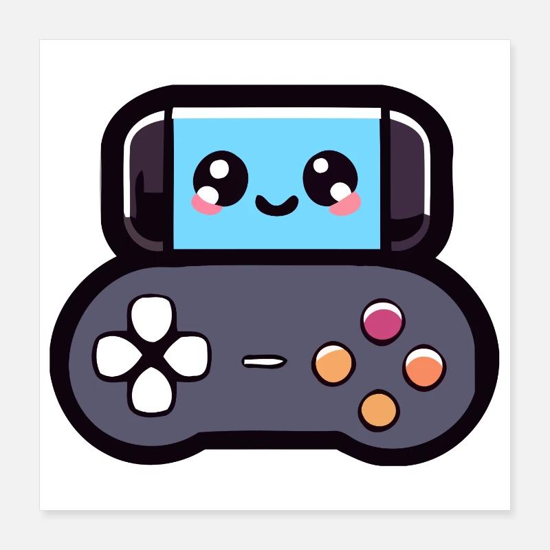 Game Buddy : le joypad joyeux Poster 40 x 40 cm