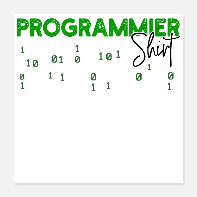 Programmierer Developer Code Statement Skripting Poster 40x40 cm