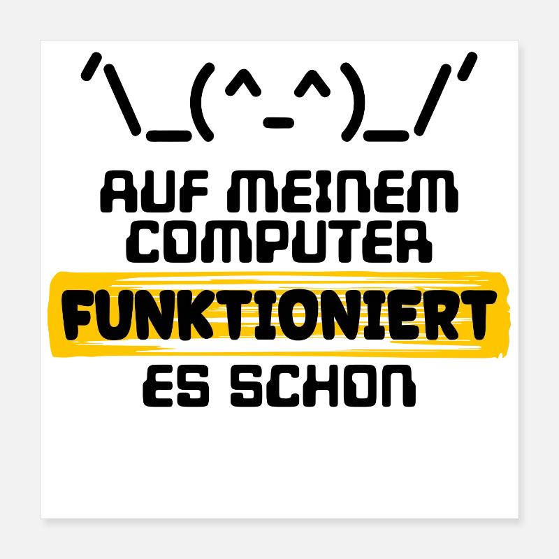 Programmeur de script de code de déclaration du développeur Poster 40 x 40 cm