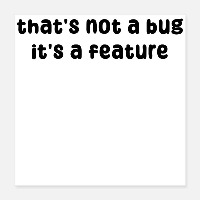 Udvikler Geek Bugs Code Computer Science Statement Poster 40x40 cm