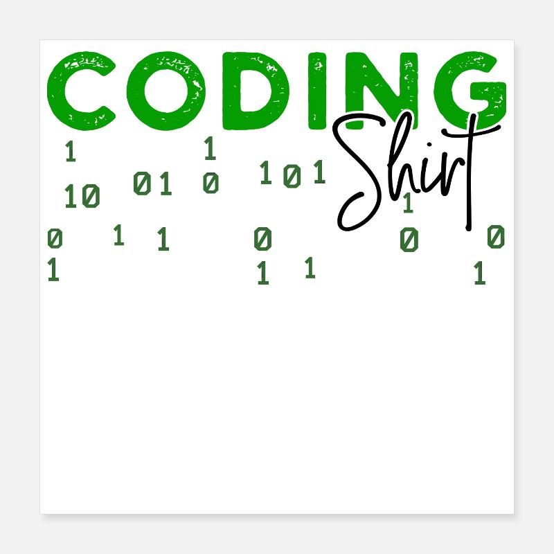 Coden Developer Programmierer Webentwickler Spruch Poster 40x40 cm