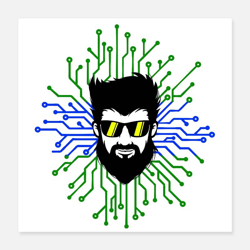 Nerd Developer Computer Code Informatik Debug Poster 40x40 cm