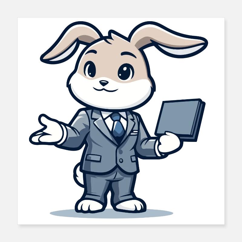 Techie Hopper : le lapin de l’entreprise Poster 40 x 40 cm