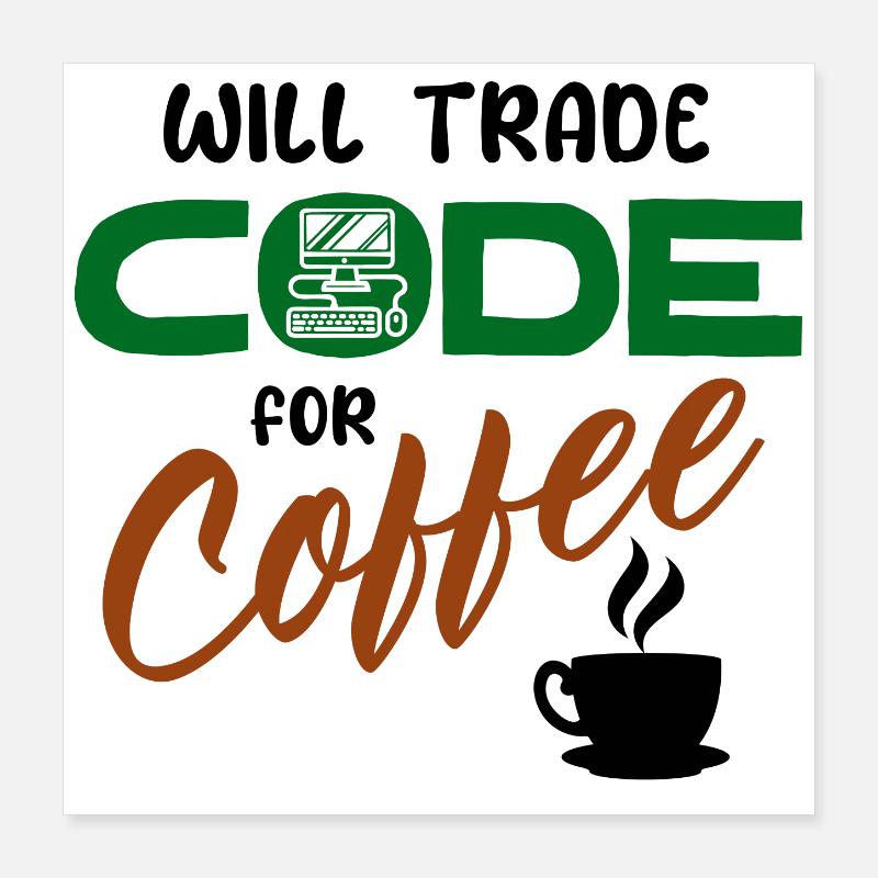 Code Statement Developer Computerfreak Informatik Poster 40x40 cm