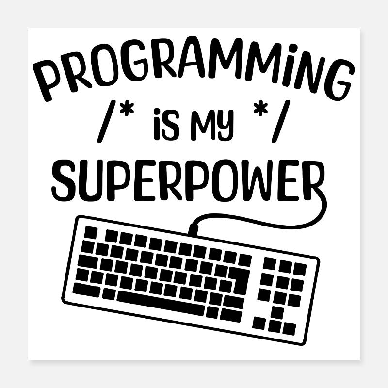 Computerfreak Statement Developer Programmierer Poster 40x40 cm
