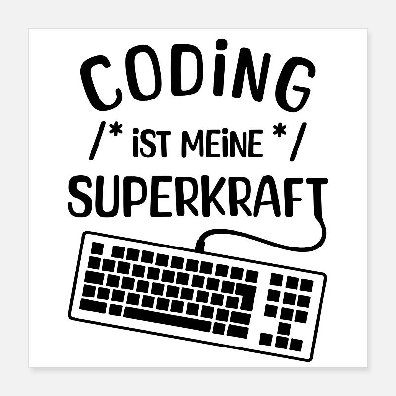 Développeur de déclaration de code informatique Computergeek Poster 40 x 40 cm