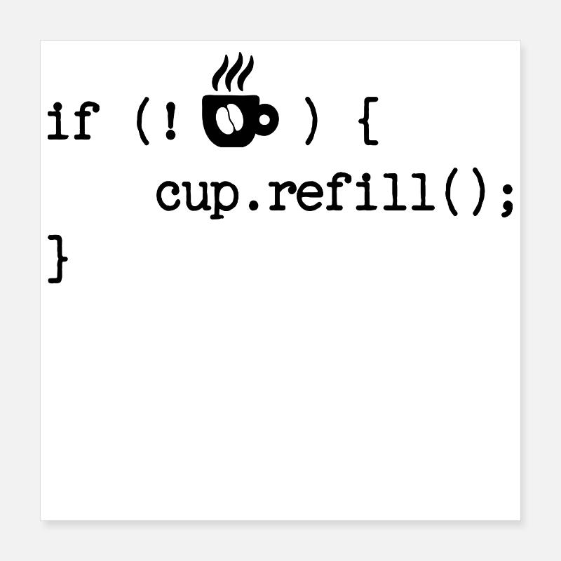Developer Programmierer Code Webentwickler Debug Poster 40x40 cm