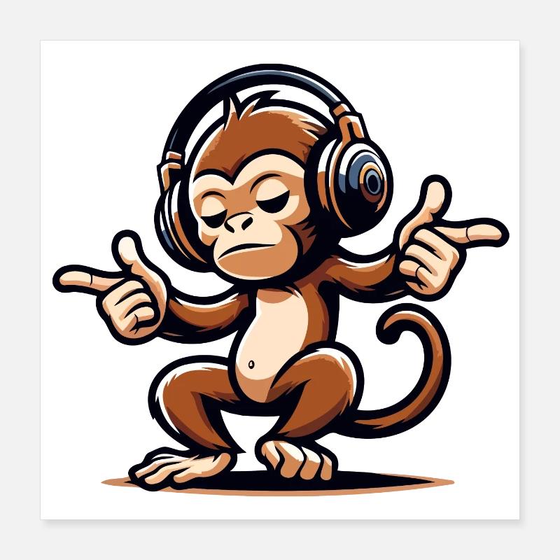 The Mix Master Monkey Poster 16" x 16" (40x40 cm)