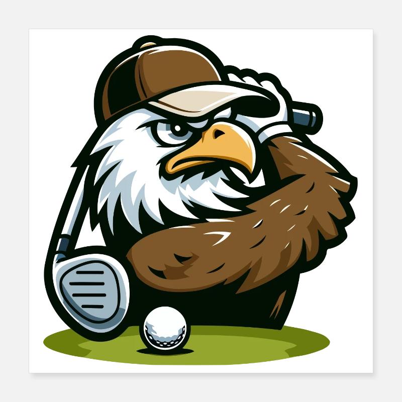 Eagle Ace: Der Golf-Pro Poster 40x40 cm