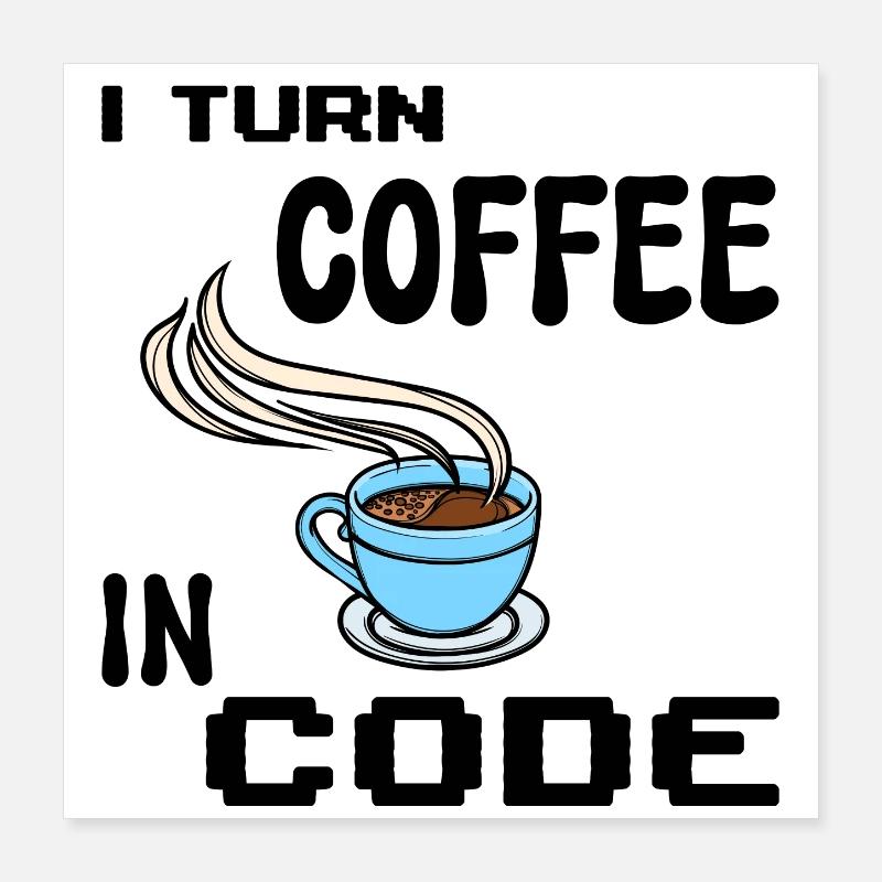 Programmeur de code Scripting Statement Développeur Poster 40 x 40 cm