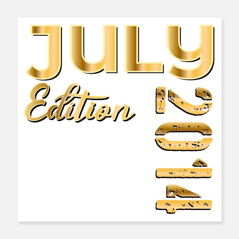 12e anniversaire juillet 2014 Poster 40 x 40 cm