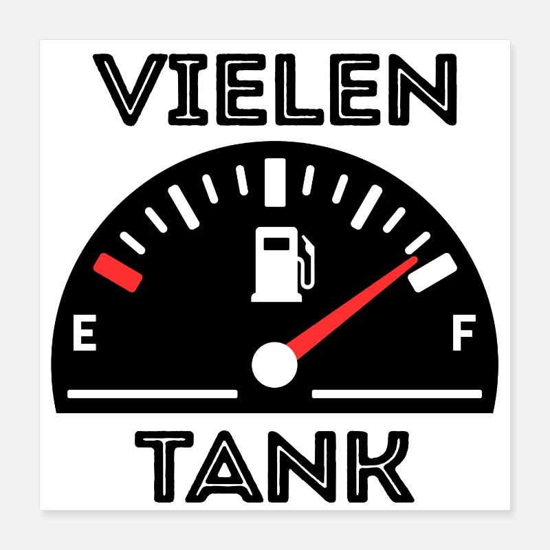 Pompe à carburant de déclaration de ravitaillement en essence de station-service Poster 40 x 40 cm