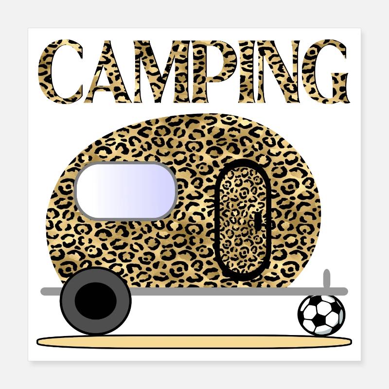 CAMPING SOCCER Poster 40 x 40 cm