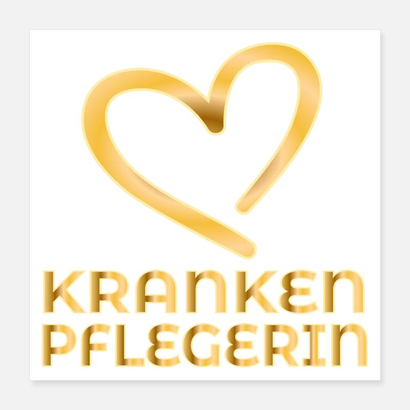 DANKESCHÖN KRANKENPFLEGERIN Poster 40x40 cm