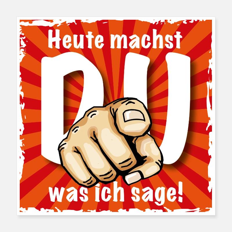Starker Spruch Poster 40x40 cm