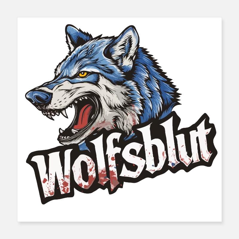 Wolfsblut Werwolf Logo Poster 40x40 cm
