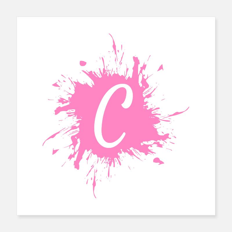 Lettre C - initiale lettre C Poster 40 x 40 cm