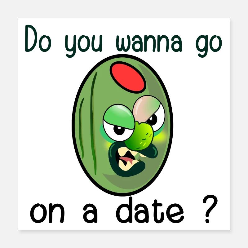 OLIVE THEORY FLIRT - QUESTION DE RENCONTRE Poster 40 x 40 cm