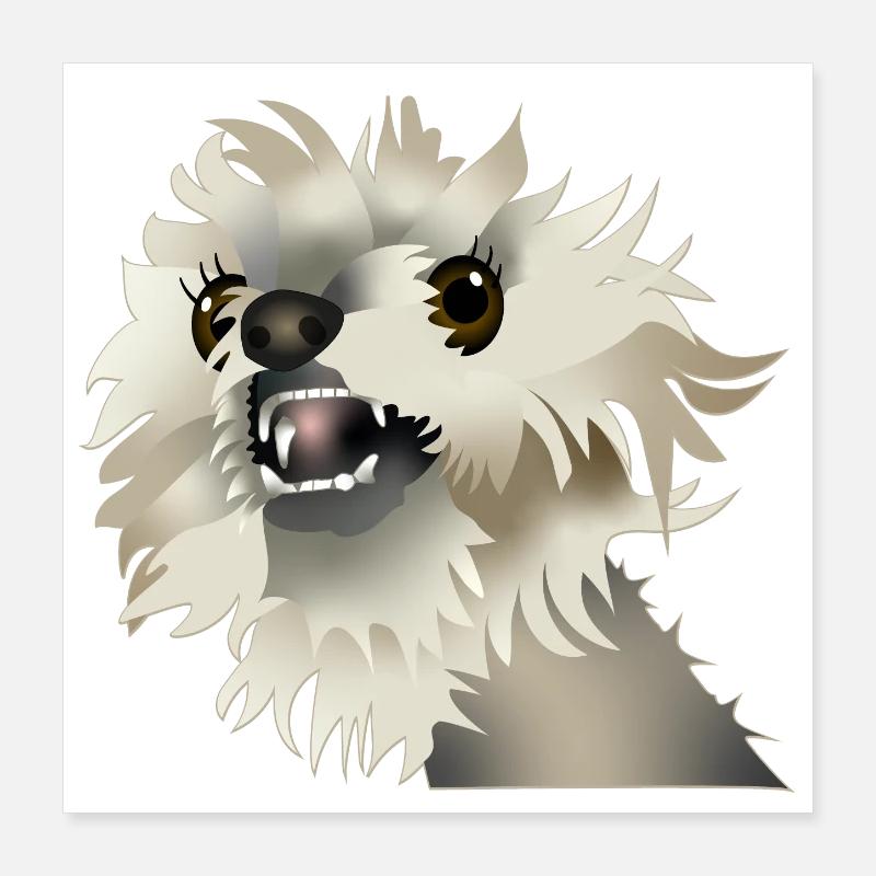 Happy dog Poster 16" x 16" (40x40 cm)
