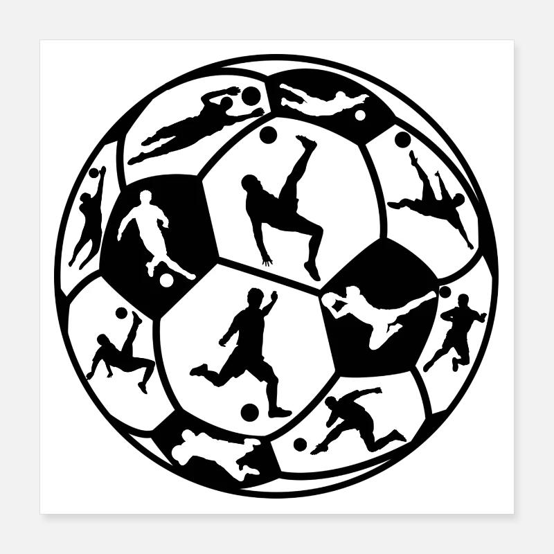Fußball Poster 40x40 cm
