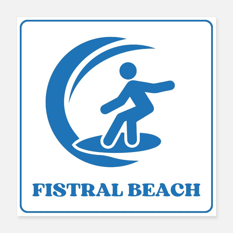 FISTRAL BEACH-SURF Poster 40 x 40 cm