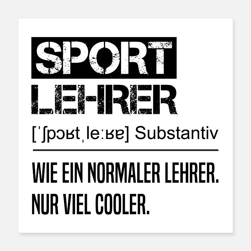 Professeur d’éducation physique beaucoup plus cool qu’un professeur normal Poster 40 x 40 cm
