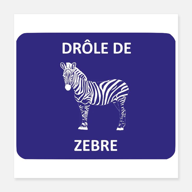 Strange zebra Poster 16" x 16" (40x40 cm)
