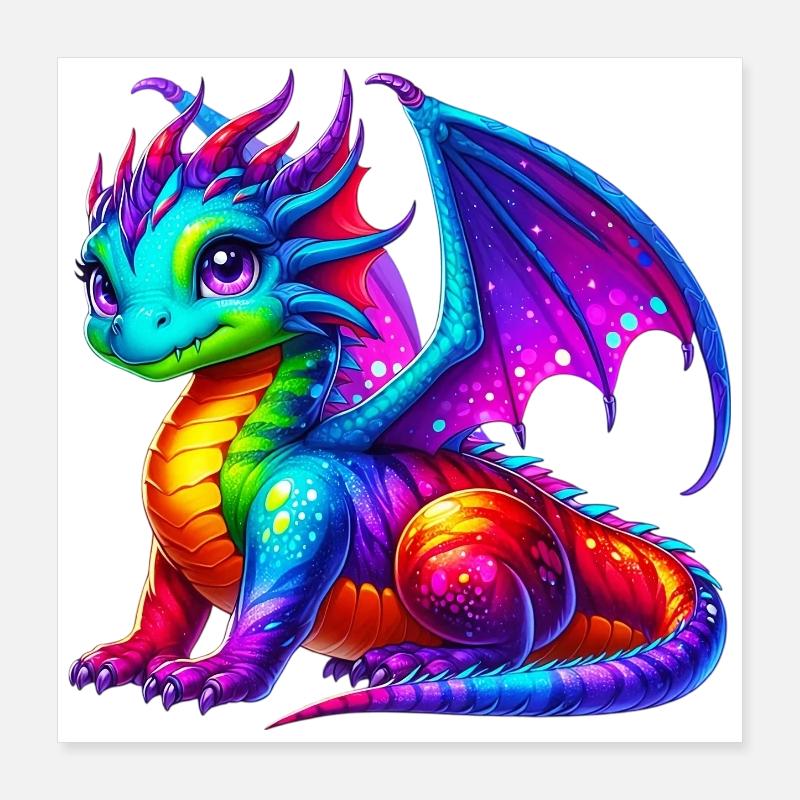Drache Poster 40x40 cm