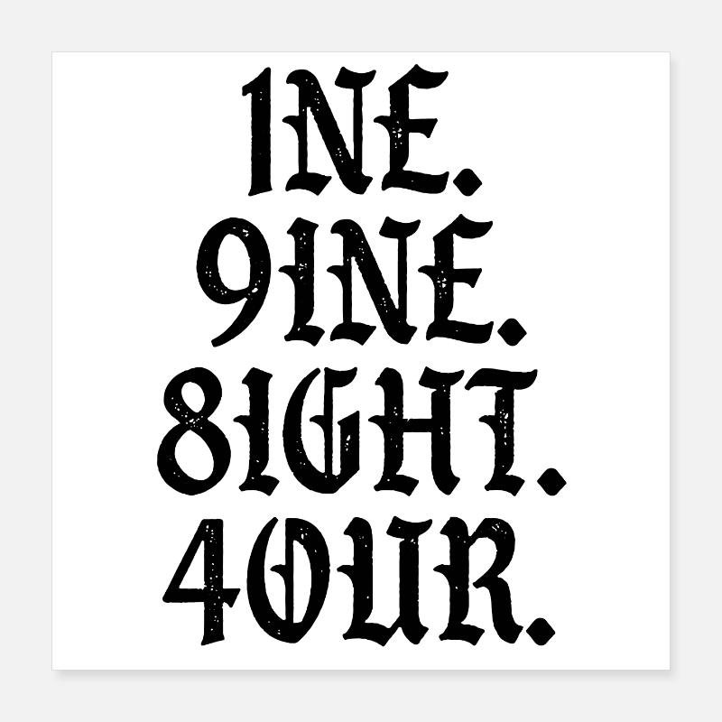 Millésime 1984 Poster 40 x 40 cm