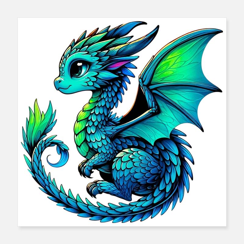 Dragon Poster 40 x 40 cm