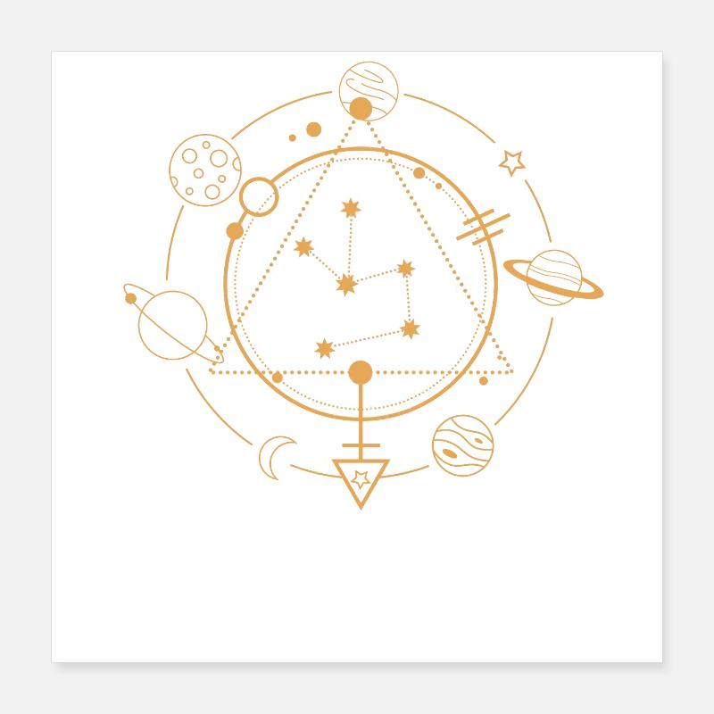 Cosmic Geometry Orbital Emblem Poster 16" x 16" (40x40 cm)