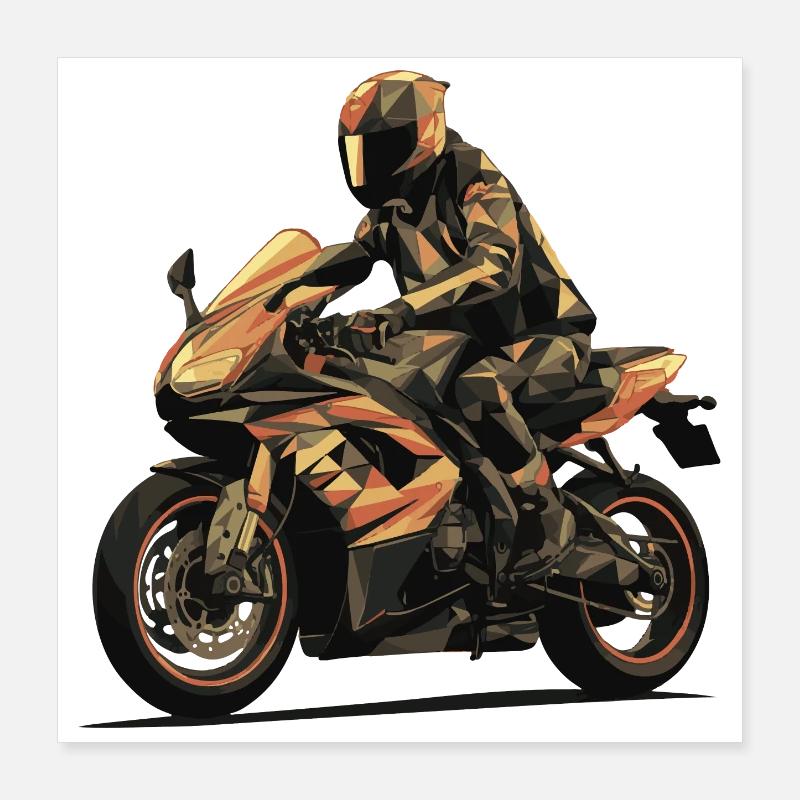 Le motard Poster 40 x 40 cm