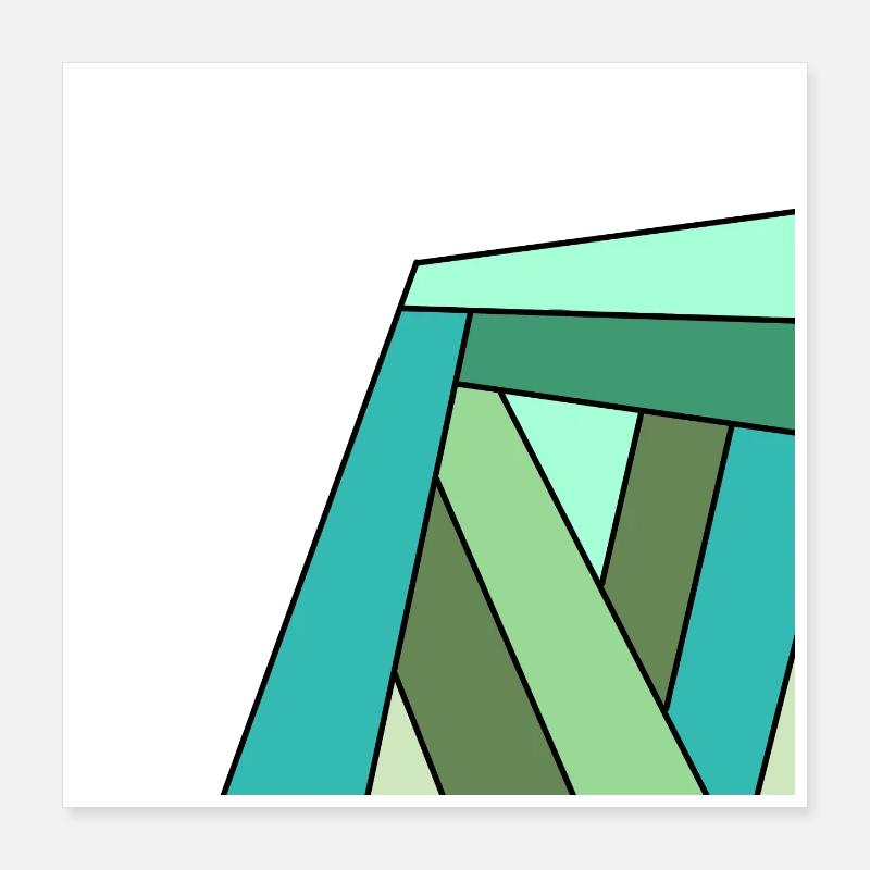 carre colore vert Poster 40 x 40 cm