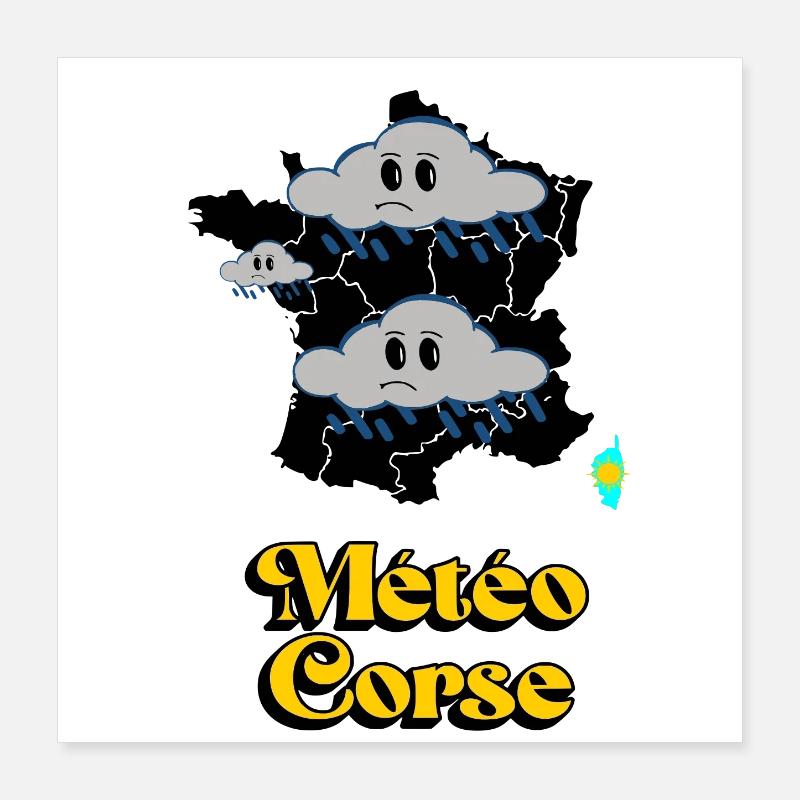 Météo Corse Poster 40 x 40 cm