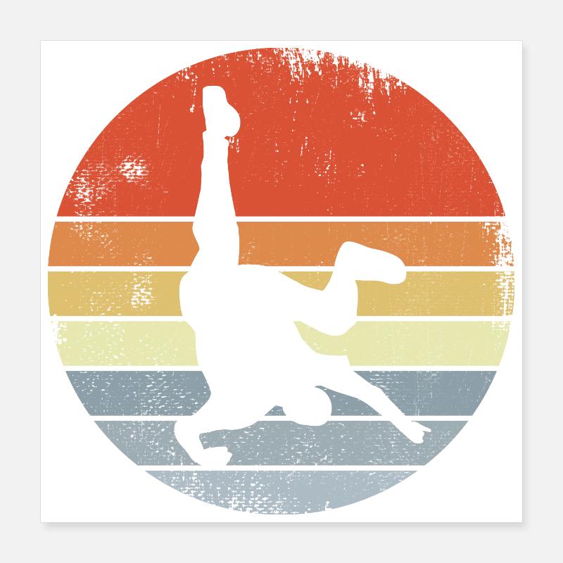 Breakdancer Dessin Look Vintage Poster 40 x 40 cm